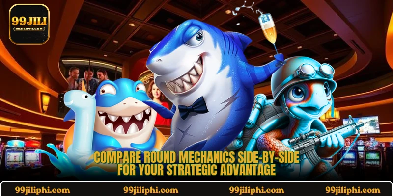 Compare round mechanics side-by-side for your strategic advantage