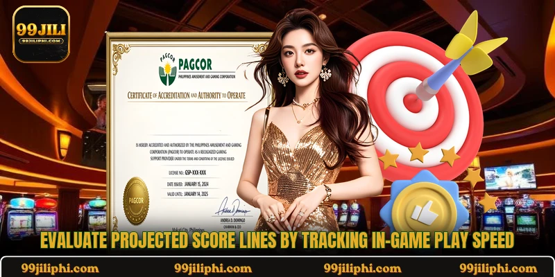 Evaluate projected score lines by tracking in-game play speed