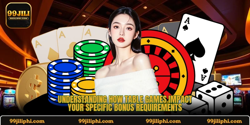 Understanding how table games impact your specific bonus requirements