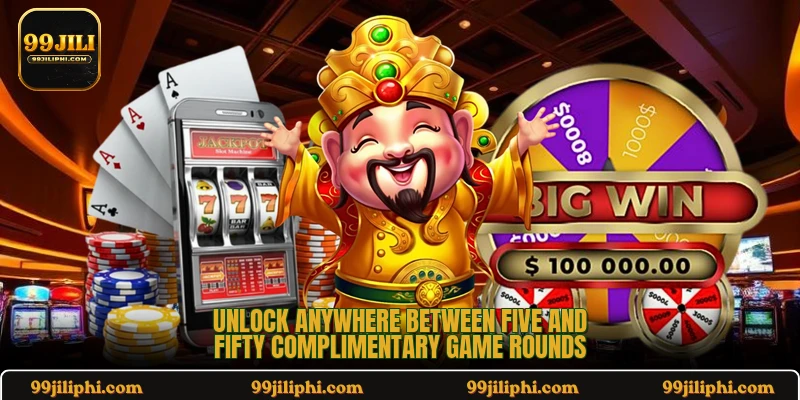 Unlock anywhere between five and fifty complimentary game rounds