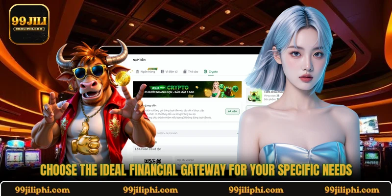 Choose the ideal financial gateway for your specific needs