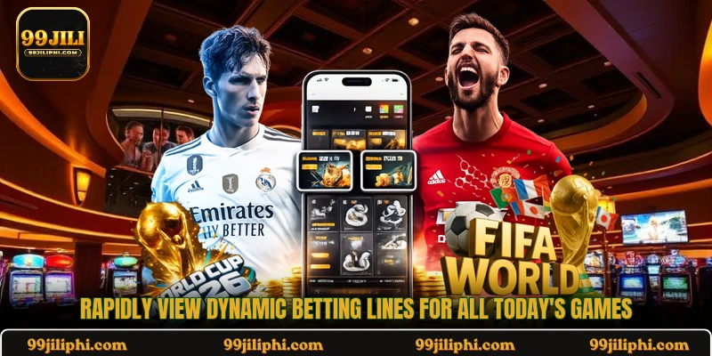 Rapidly view dynamic betting lines for all today's games