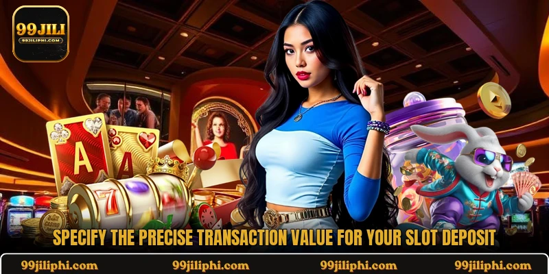 Specify the precise transaction value for your slot deposit 
