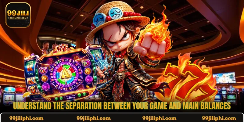 Understand the separation between your game and main balances